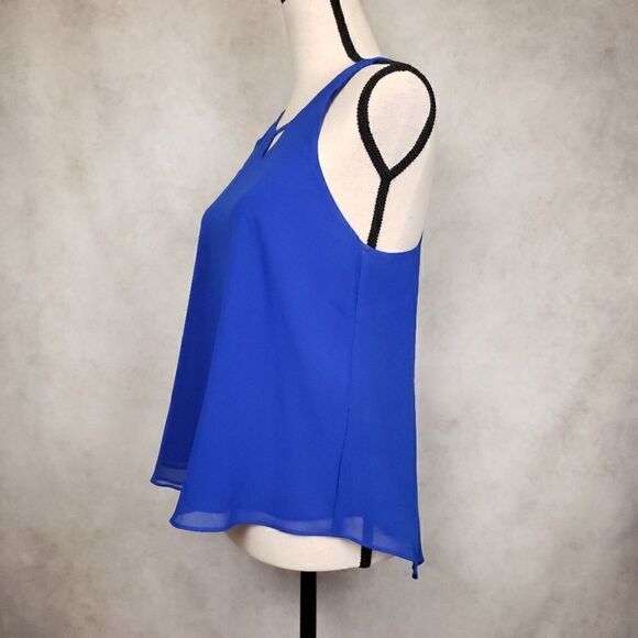 E hanger M Anthropologie blue sheer tank top Small - Picture 2 of 5